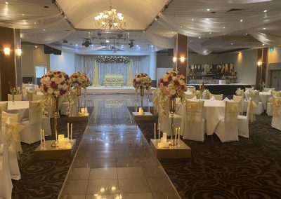 White chair covers