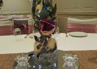 glass vase floral table centrpiece