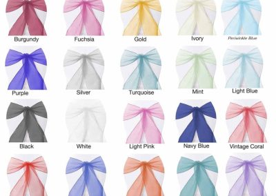 organza chair sashes