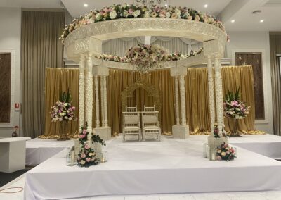 Round Mandap with flowers