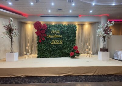 Green flower backdrop